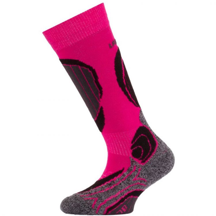 Obrázek k výrobku 3536 - Lasting dětské merino lyžařské ponožky SJB růžové