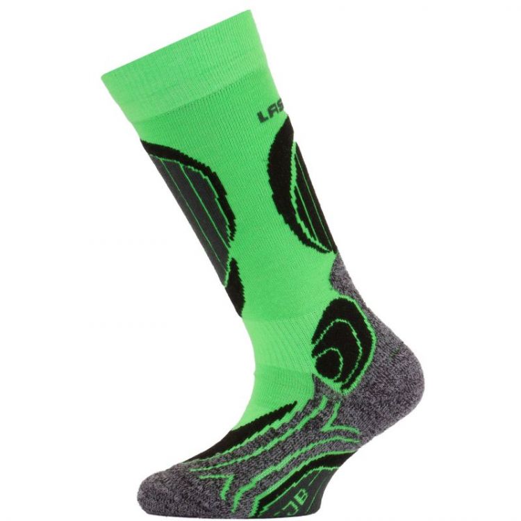 Obrázek k výrobku 3540 - Lasting dětské merino lyžařské ponožky SJB zelené
