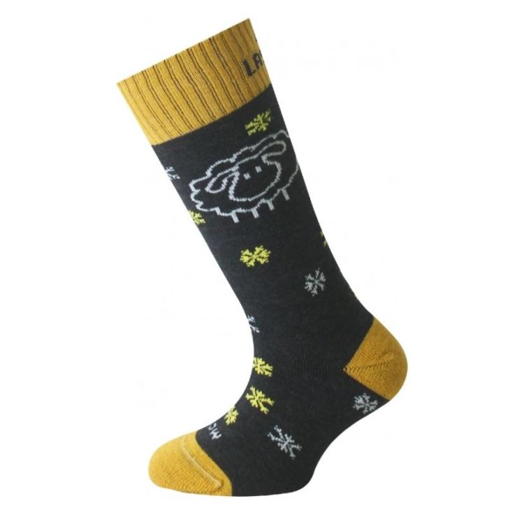 Obrázek k výrobku 7443 - Lasting dětské merino lyžařské ponožky SJW černožluté