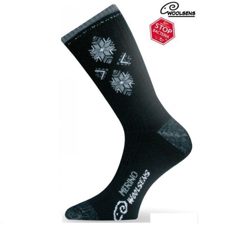 Obrázek k výrobku 5004 - Lasting merino lyžařské ponožky SCK černošedé