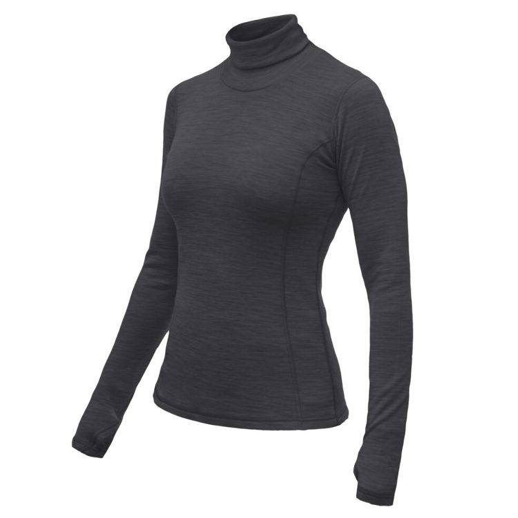 Obrázek k výrobku 6980 - SENSOR MERINO Bold dámské triko dl.rukáv roll neck anthracite gray