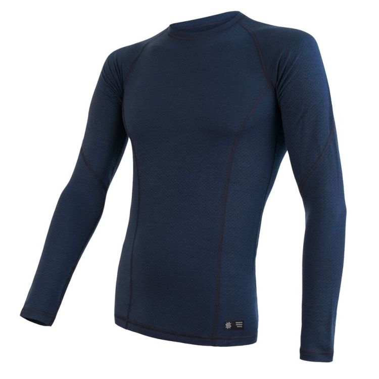 Obrázek k výrobku 7018 - SENSOR MERINO DF pánské triko dl.rukáv deep blue