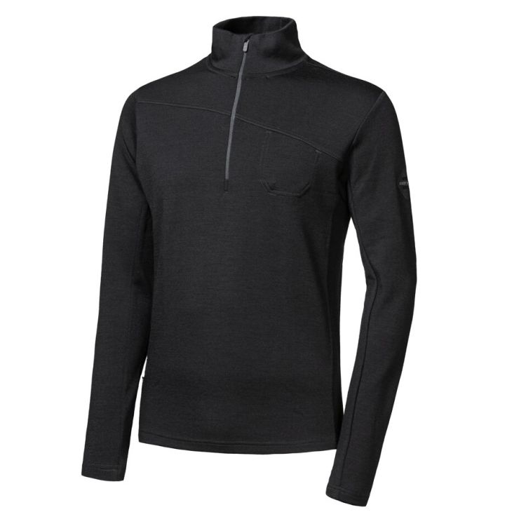 Obrázek k výrobku 7006 - SENSOR MERINO Extreme Up pánská mikina dl. rukáv zip černá