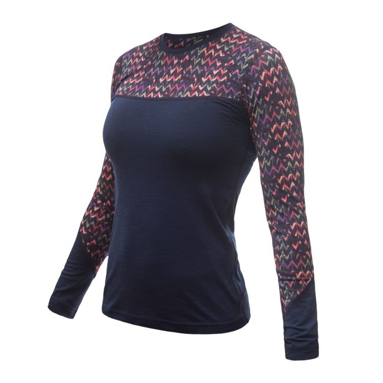 Obrázek k výrobku 5829 - SENSOR MERINO IMPRESS dámské triko dl.rukáv deep blue/origami