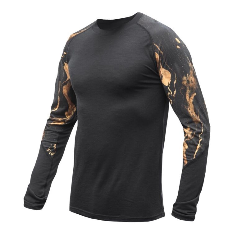 Obrázek k výrobku 6213 - SENSOR MERINO IMPRESS pánské triko dl.rukáv černá/cosmos