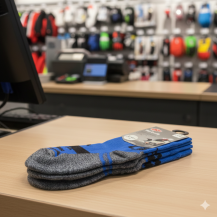 Obrázek k výrobku 7468 - Lasting dětské merino lyžařské ponožky SJB modré