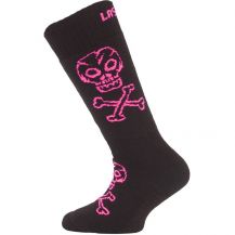 Obrázek k výrobku 3528 - Lasting dětské merino lyžařské ponožky SJC černorůžové