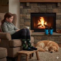 Obrázek k výrobku 7515 - Lasting dětské merino lyžařské ponožky SJE 956