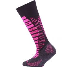 Obrázek k výrobku 2604 - Lasting dětské merino lyžařské ponožky SJR černé