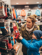 Obrázek k výrobku 7494 - Lasting dětské merino lyžařské ponožky SJT červené