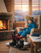 Obrázek k výrobku 7494 - Lasting dětské merino lyžařské ponožky SJT červené