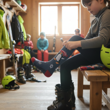 Obrázek k výrobku 7501 - Lasting dětské merino lyžařské ponožky SJT modré