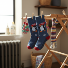 Obrázek k výrobku 7501 - Lasting dětské merino lyžařské ponožky SJT modré