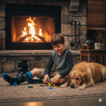 Obrázek k výrobku 7450 - Lasting dětské merino lyžařské ponožky SJW černomodré