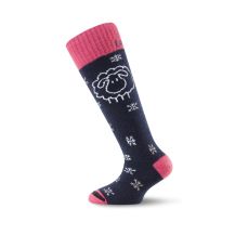 Obrázek k výrobku 5216 - Lasting dětské merino lyžařské ponožky SJW černorůžové