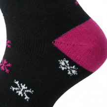 Obrázek k výrobku 7435 - Lasting dětské merino lyžařské ponožky SJW černorůžové