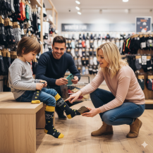 Obrázek k výrobku 7443 - Lasting dětské merino lyžařské ponožky SJW černožluté