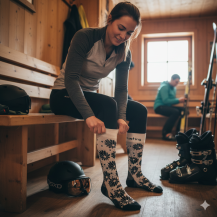 Obrázek k výrobku 7529 - Lasting merino lyžařské podkolenky SDD bíločerné