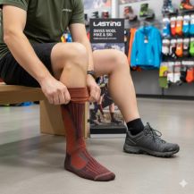 Obrázek k výrobku 7358 - Lasting merino lyžařské podkolenky SWH oranžové