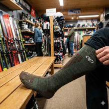 Obrázek k výrobku 7340 - Lasting merino lyžařské podkolenky SWH zelené