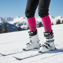Obrázek k výrobku 7288 - Lasting merino lyžařské podkolenky SWL růžové