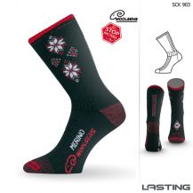 Obrázek k výrobku 2356 - Lasting merino lyžařské ponožky SCK černé