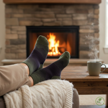 Obrázek k výrobku 7485 - Lasting merino ponožky FWN zelenočerné