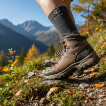 Obrázek k výrobku 7313 - Lasting merino ponožky WHI černohnědé