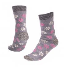 Obrázek k výrobku 3626 - Ponožky z Valašska šedorůžové