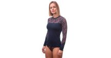 Obrázek k výrobku 5829 - SENSOR MERINO IMPRESS dámské triko dl.rukáv deep blue/origami
