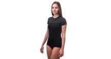 Obrázek k výrobku 5376 - SENSOR MERINO IMPRESS dámské triko kr. rukáv černá/pattern