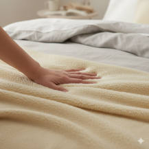 Obrázek k výrobku 1690 - Vlněná přikrývka 135x200 cm přírodní