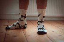 Obrázek k výrobku 3596 - Vlněné ponožky z Valašska Jelen černý