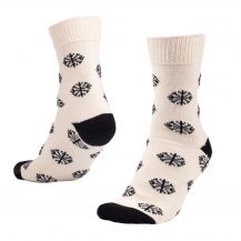 Obrázek k výrobku 3584 - Vlněné ponožky z Valašska Vločka černá